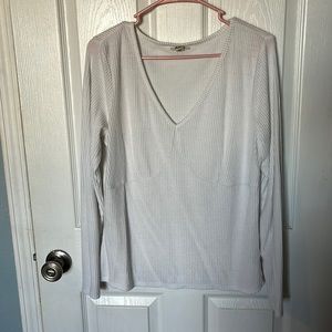 White long sleeve top